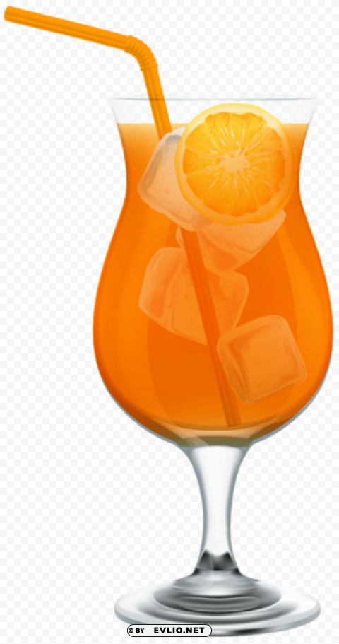 orange juice cocktail Clear Background PNG Isolated Subject