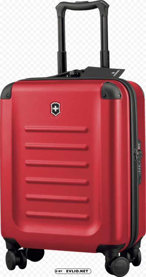 red suitcase Isolated Artwork with Clear Background in PNG