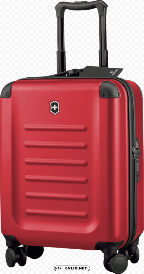 Red Suitcase Isolated Artwork With Clear Background In PNG