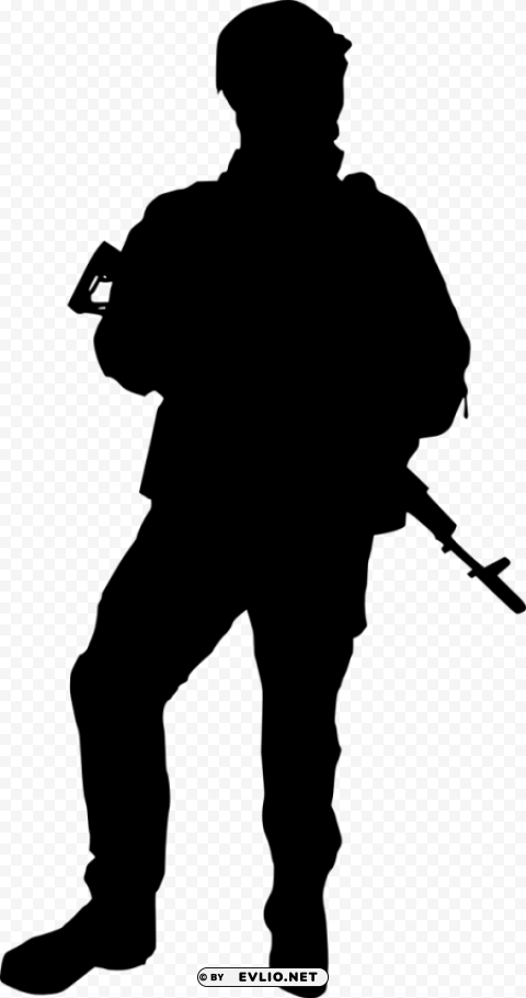 soldier silhouette Isolated Object in HighQuality Transparent PNG