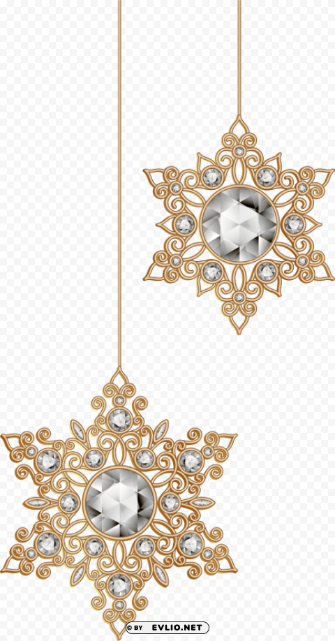 christmas decorations snowflakes Isolated Design Element in Clear Transparent PNG