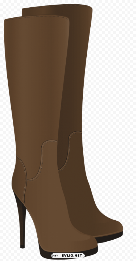 female brown boots PNG images with no watermark