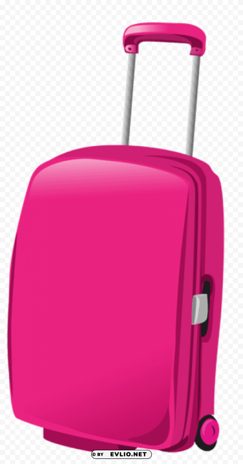 pink travel bagpicture Clear Background PNG Isolated Element Detail