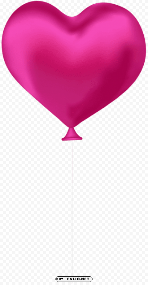 Pink Heart Balloon Free PNG Download No Background