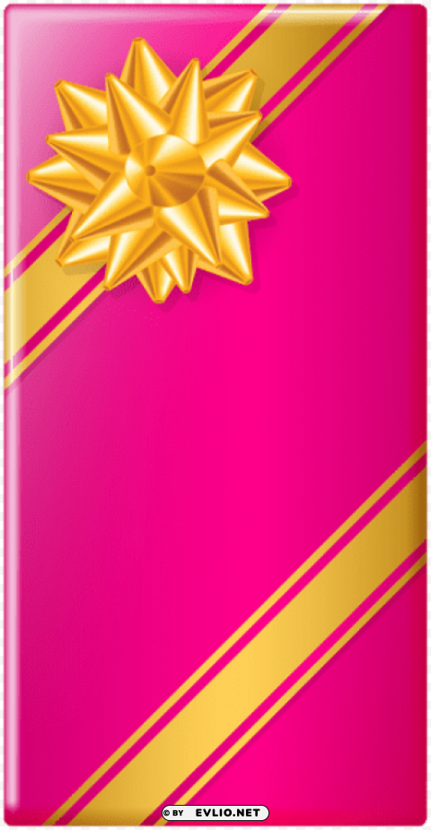 vertical gift box pink PNG with no cost