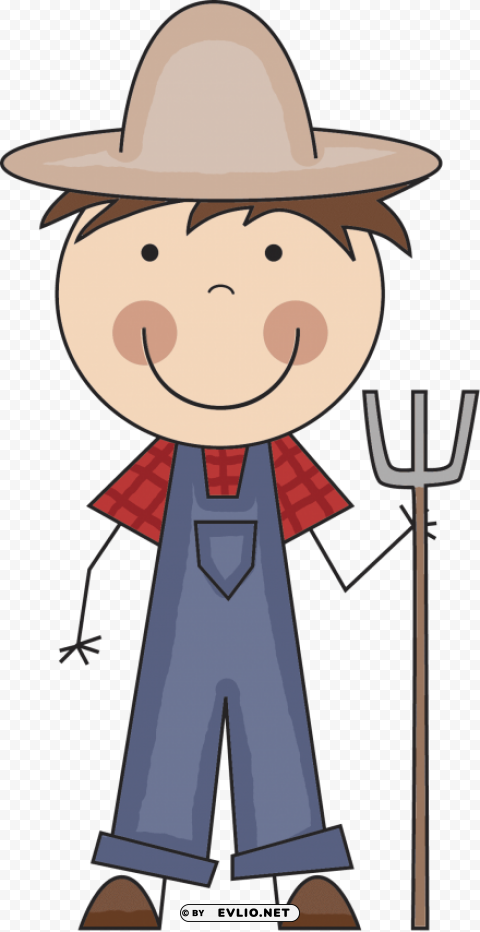 farmer Transparent PNG Illustration with Isolation