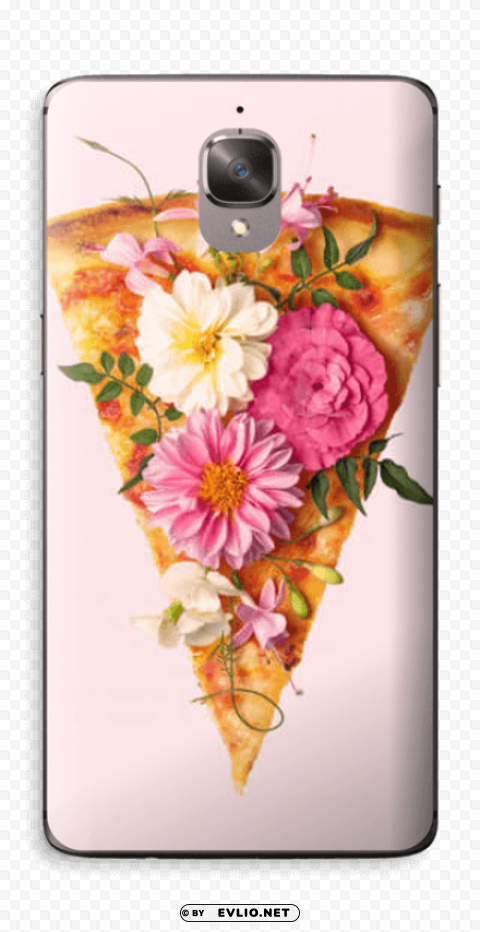 flowers pizza PNG Image with Transparent Isolation