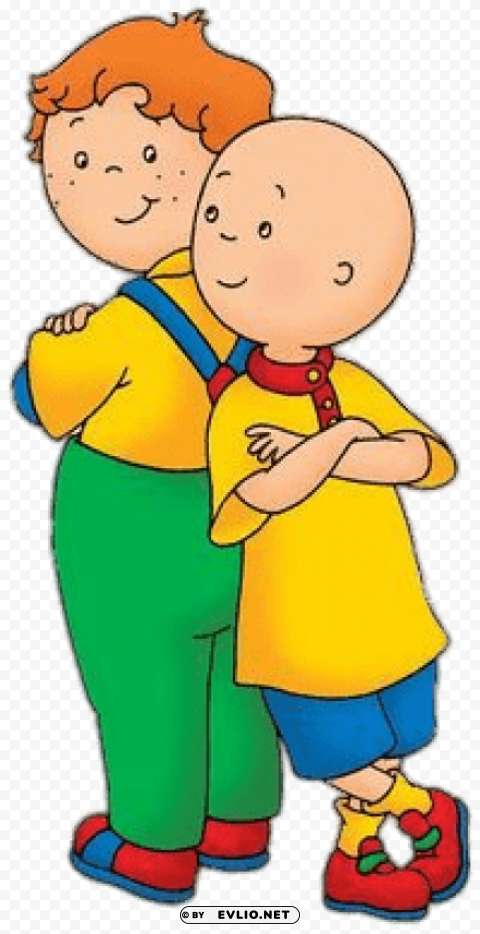 caillou with a friend PNG format