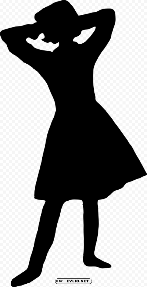 Transparent girl silhouette Transparent Background PNG Isolated Element PNG Image - ID 315f676f