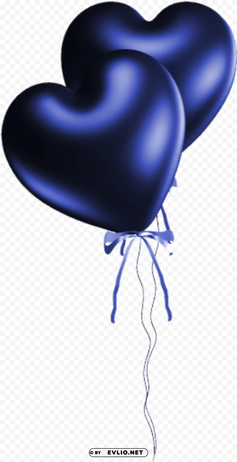 Blue Heart Balloons PNG Transparent Photos Library