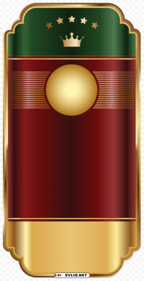 gold red label template PNG transparent photos for presentations