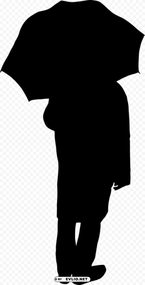 woman umbrella silhouette Isolated Item on Clear Background PNG