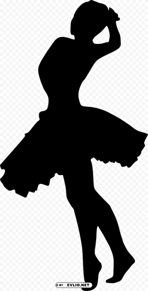 ballerina silhouette Transparent PNG Isolated Graphic Element