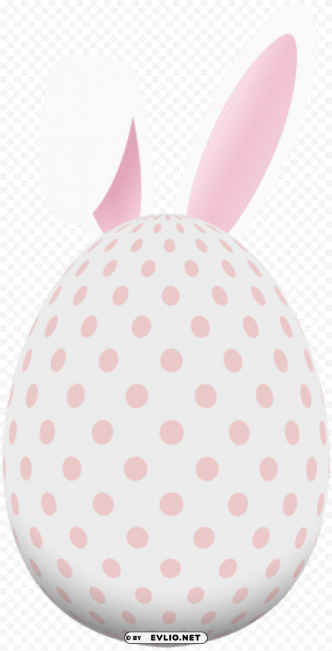 easter egg with bunny ears Isolated Character in Clear Background PNG