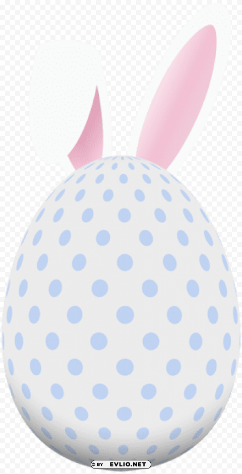 easter egg with bunny ears Isolated Character in Transparent PNG