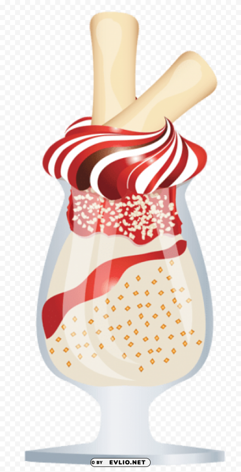 ice cream sundae transparent picture PNG Isolated Design Element with Clarity