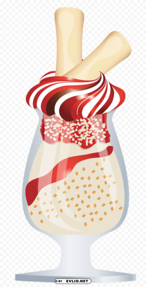 Ice Cream Sundae Transparent Picture PNG Isolated Design Element With Clarity