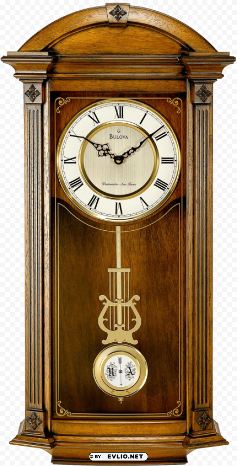 wall bell clock Isolated Illustration on Transparent PNG