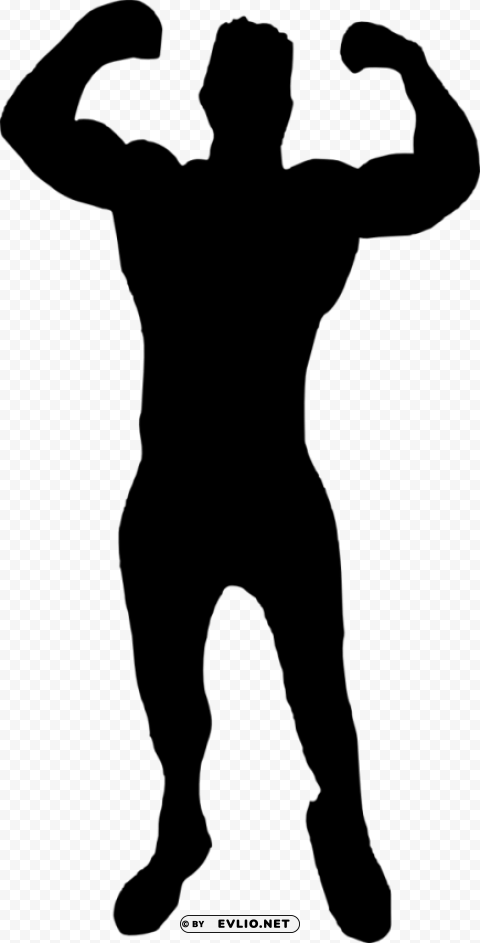 muscle man bodybuilder silhouette PNG images with clear backgrounds