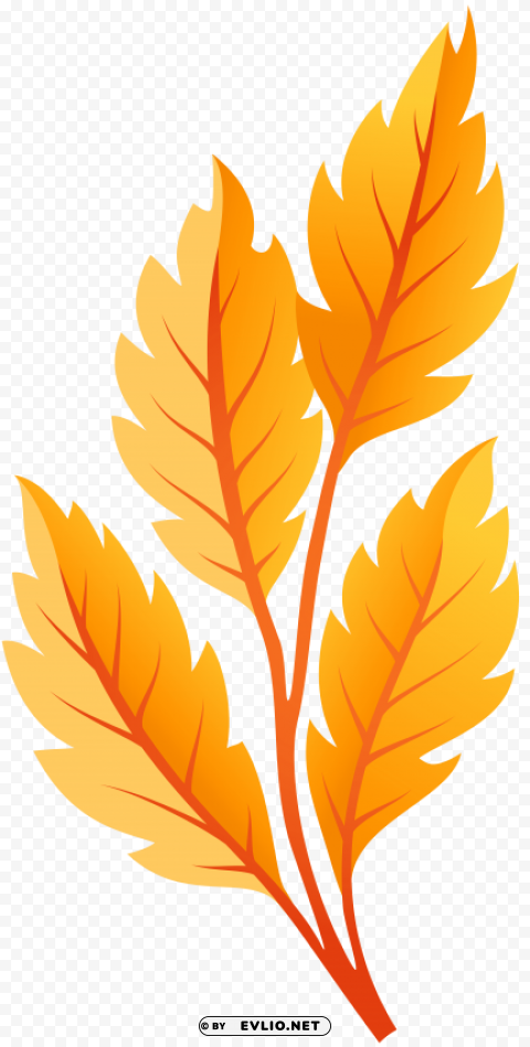 orange autumn leaves PNG graphics with clear alpha channel selection