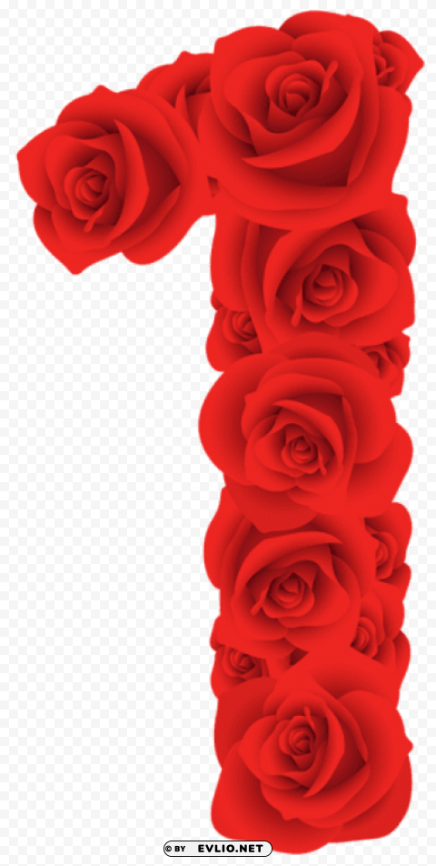 red roses number one PNG images with no royalties