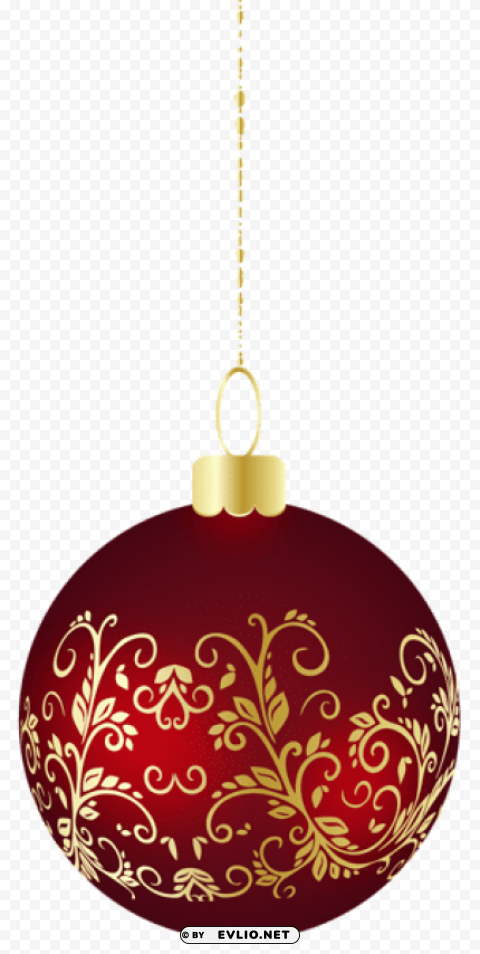 large transparent christmas ball ornament ClearCut Background PNG Isolated Subject