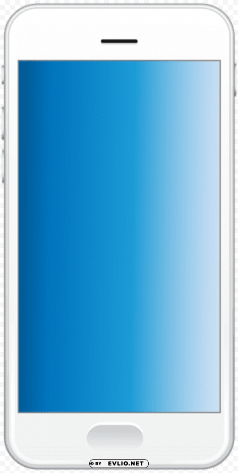 white smartphone Isolated Illustration in Transparent PNG