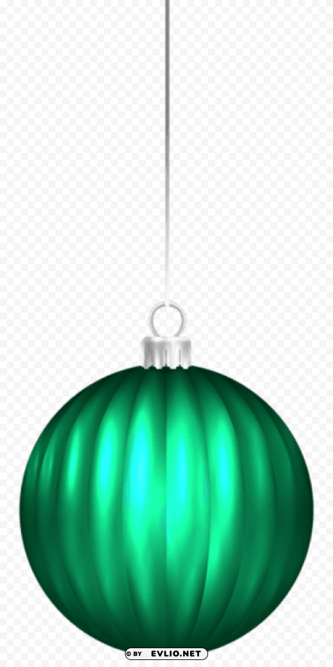 green christmas ball ornament Isolated Item on Transparent PNG Format