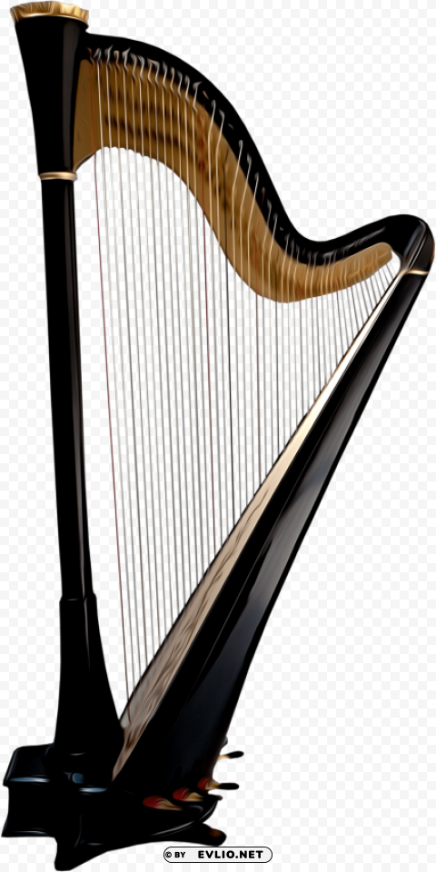 Transparent Background PNG of harp Transparent Background Isolated PNG Figure - Image ID 61c4a9cb