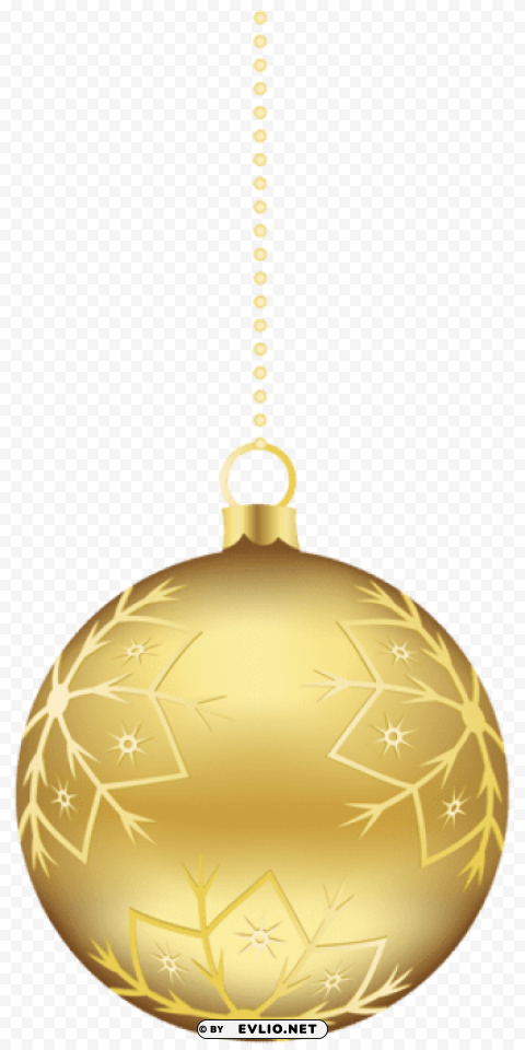 large transparent gold christmas ball ornament ClearCut Background PNG Isolation