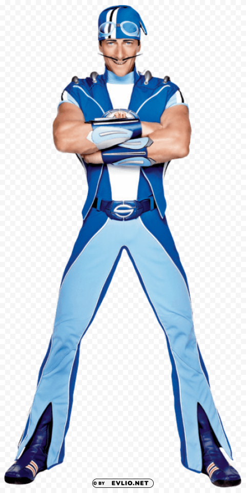 lazytown sportacus arms crossed Isolated Artwork with Clear Background in PNG
