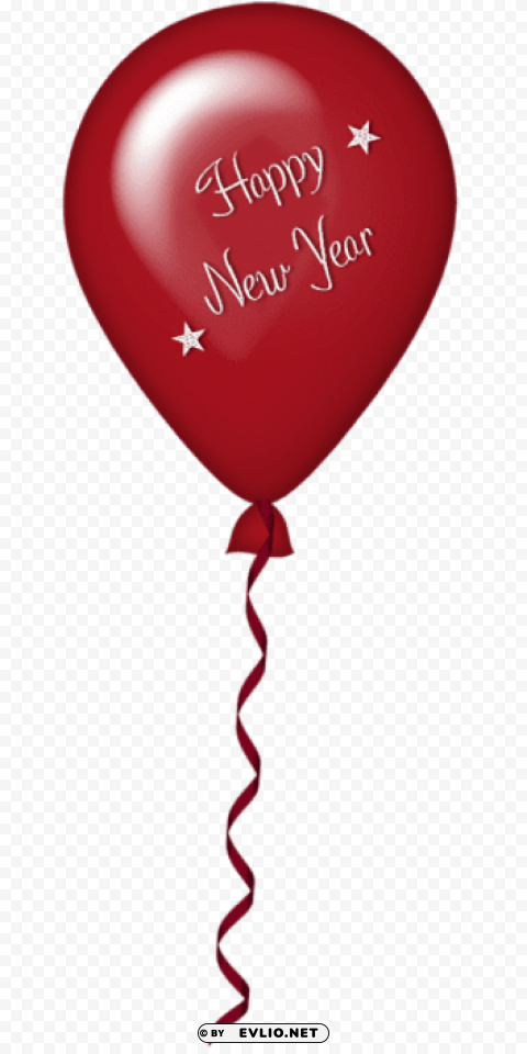 new year red balloon PNG transparent design