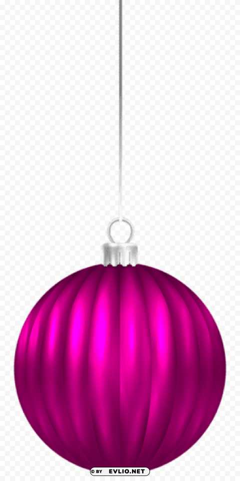 pink christmas ball ornament Isolated Item with Clear Background PNG