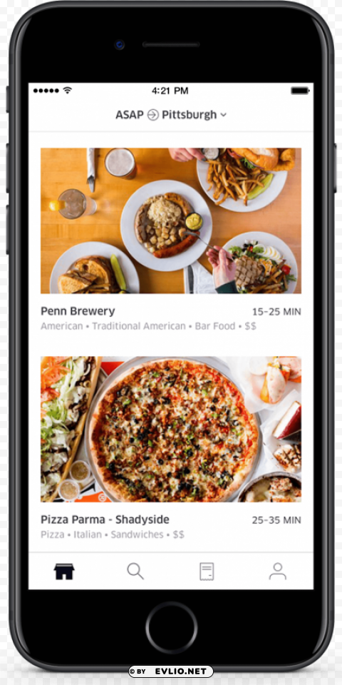 uber eats interface Transparent PNG Isolated Graphic Design