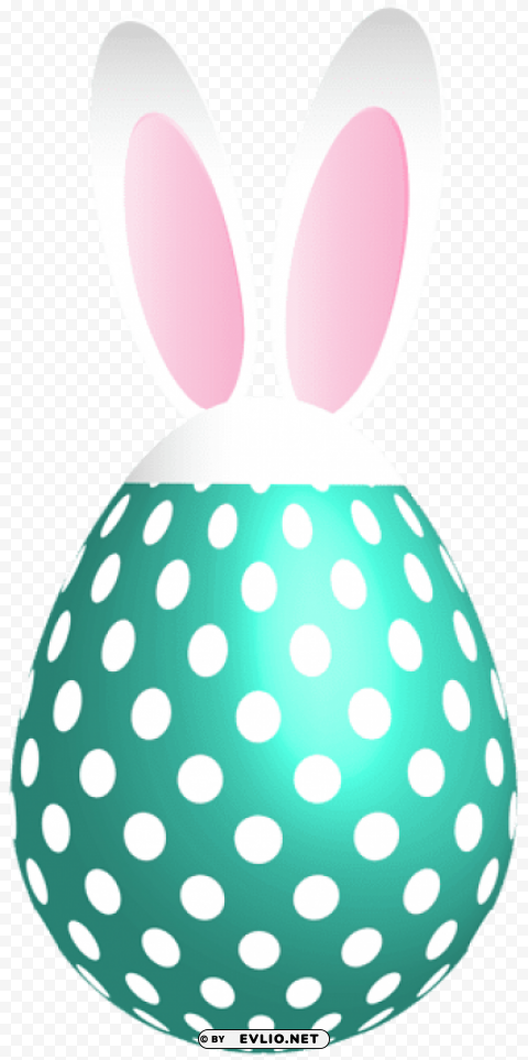 easter dotted bunny egg blue HighResolution Isolated PNG Image