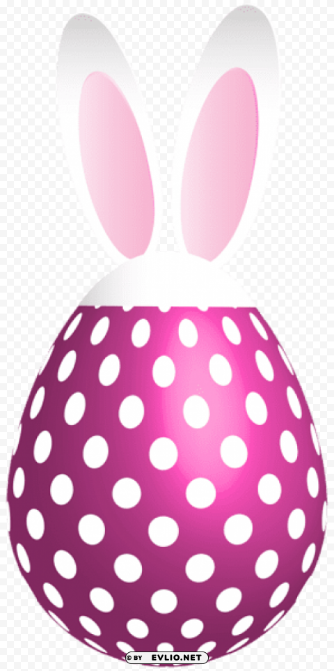 easter dotted bunny egg pink HighResolution Transparent PNG Isolated Item