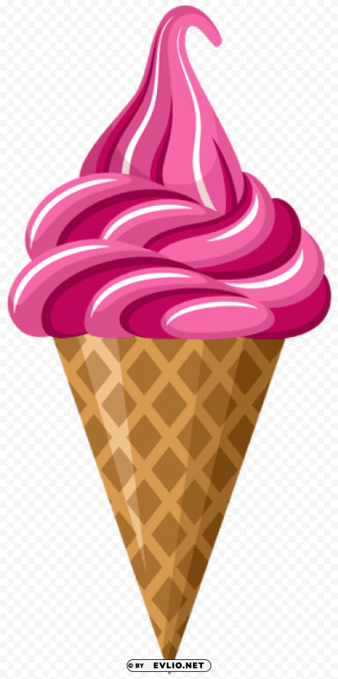 pink ice cream cone PNG images with no background necessary