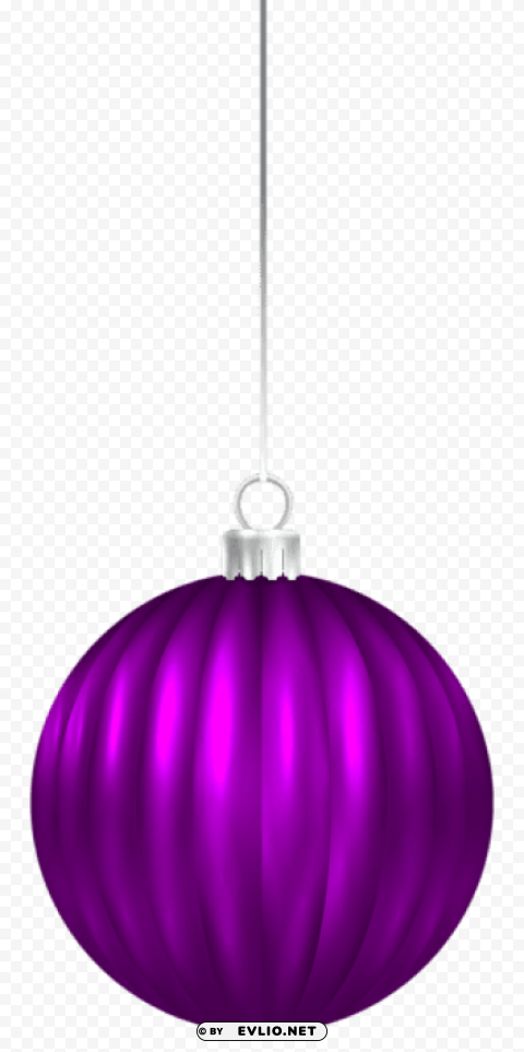 purple christmas ball ornament Isolated Item on Transparent PNG
