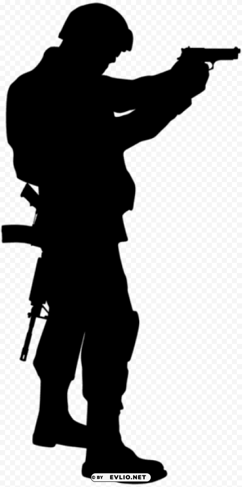 soldier silhouette HighQuality Transparent PNG Isolation