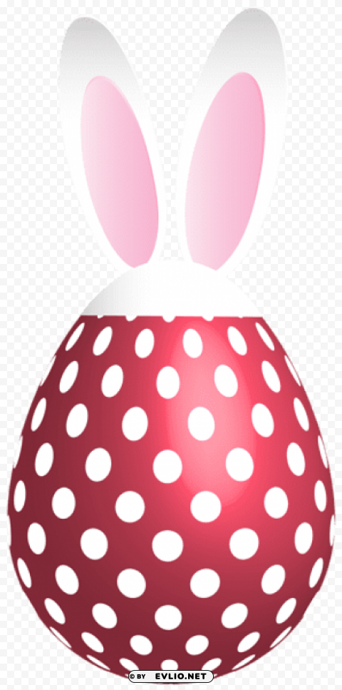 easter dotted bunny egg red HighQuality Transparent PNG Isolated Element Detail