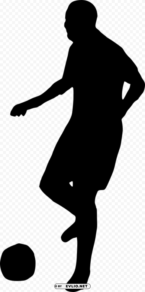 football player silhouette Transparent PNG Graphic with Isolated Object
