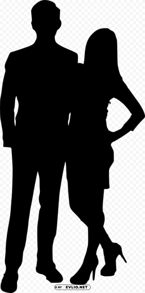 couple silhouette PNG Graphic Isolated with Transparency
