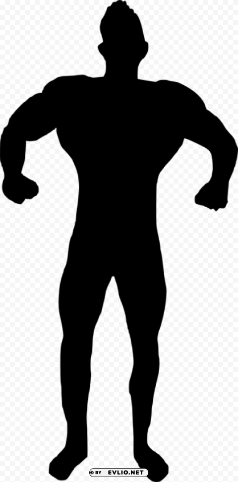 muscle man bodybuilder silhouette PNG images with clear alpha channel broad assortment