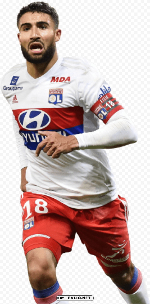 nabil fekir Isolated Character with Transparent Background PNG