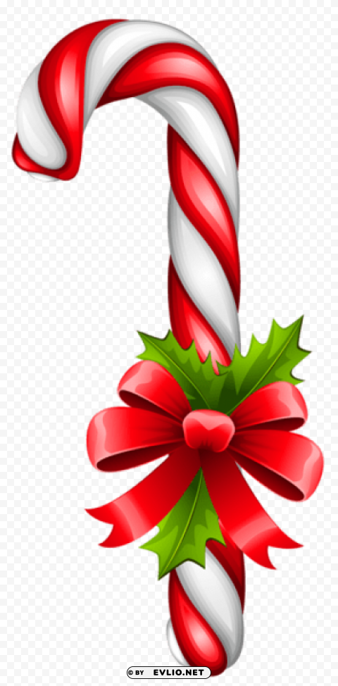 christmas candy cane Transparent Cutout PNG Isolated Element