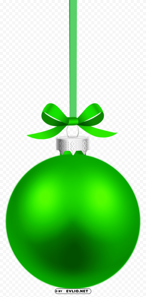 green hanging christmas ball Isolated Character on HighResolution PNG