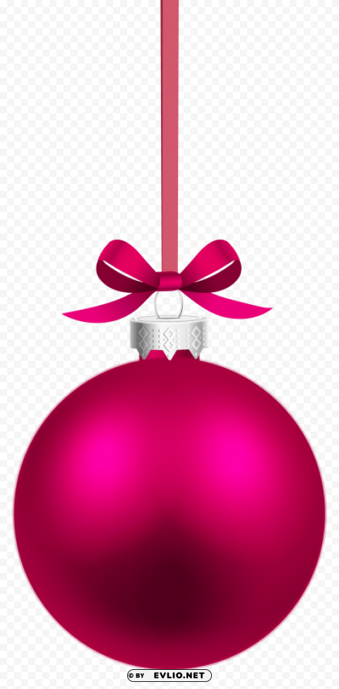 pink hanging christmas ball Isolated Element in HighQuality PNG