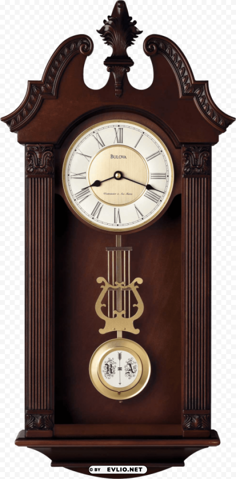 wall bell clock Isolated Item in HighQuality Transparent PNG