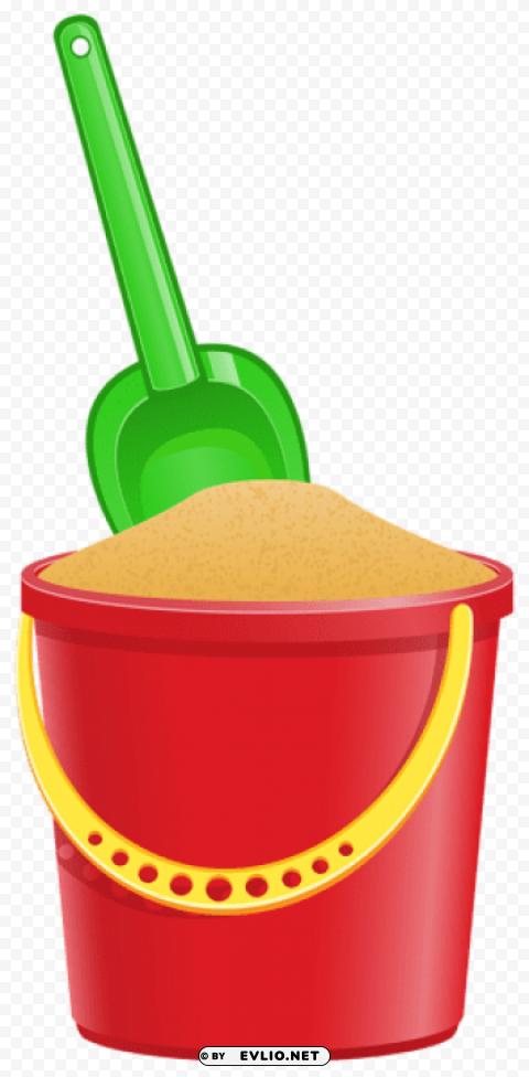 bucket with shovel transparent Isolated Object on Clear Background PNG