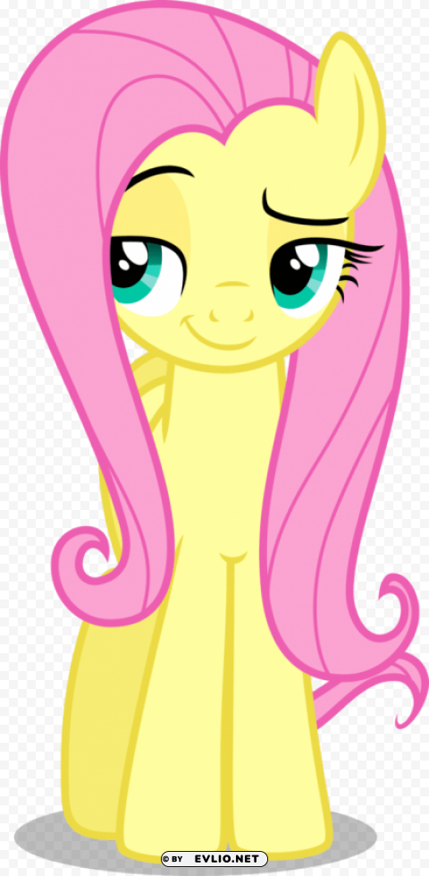 mlp fluttershy smirk PNG transparent designs for projects